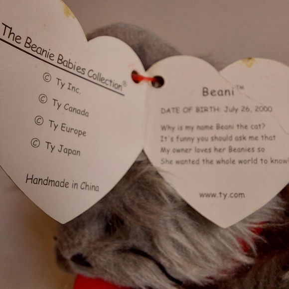 🔴Buy 2 - Get 1 -- Ty Beanie Baby "Beani" Gray Cat - Retired - Picture 9 of 15